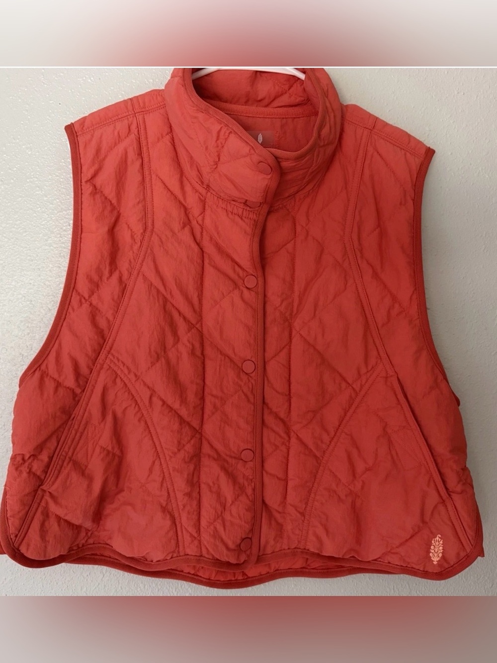 Free People Movement Quinn Quilted Puffer Vest Deep Sea Coral Size S⭐️NWOT⭐️ - Picture 6 of 8